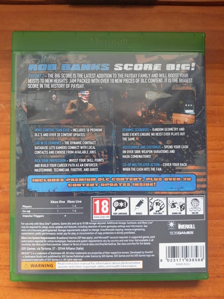 Payday 2. The Big Score. Xbox One game Carousel 2