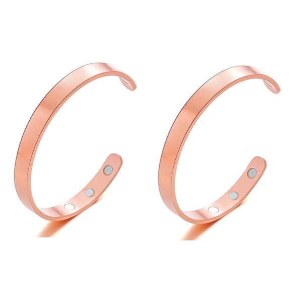 2x Copper Magnetic Bracelet Arthritis Pain Energy MEN WOMEN ADJUSTABLE CUFF Carousel 13