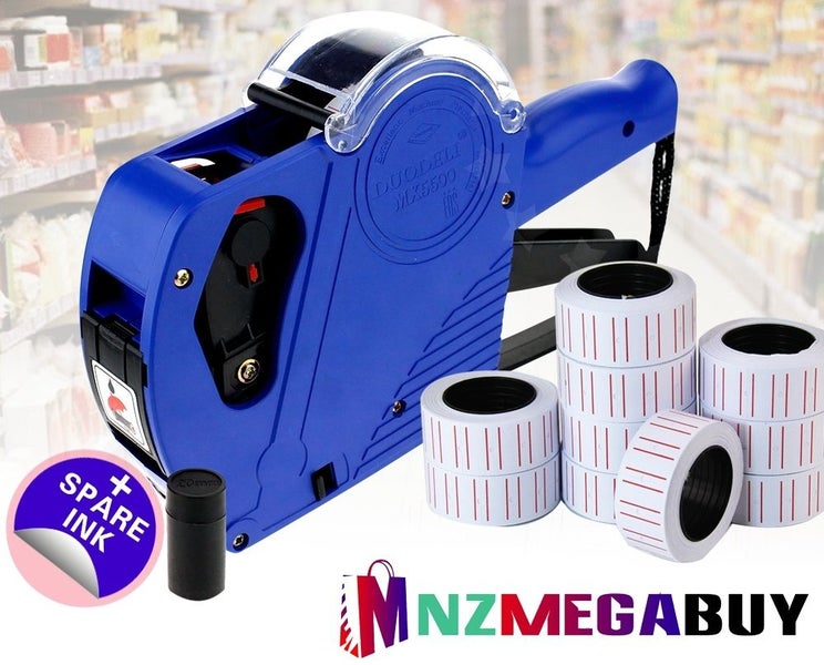 PRICE TAG GUN LABELER + 20 ROLLS PAPER + SPARE INK Carousel 2