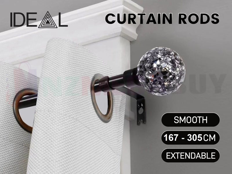 Window Curtain Rods Extendable Adjustable Carousel 1