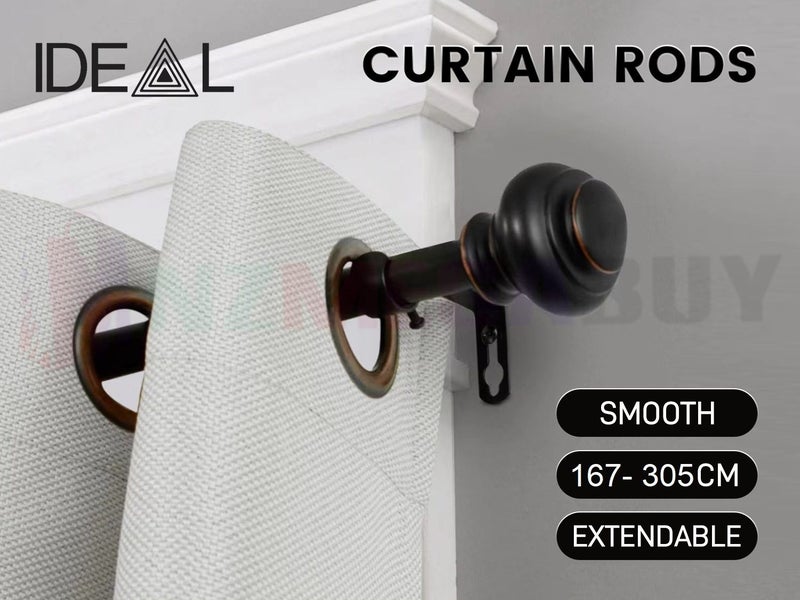 Window Curtain Rods Extendable Adjustable Carousel 1