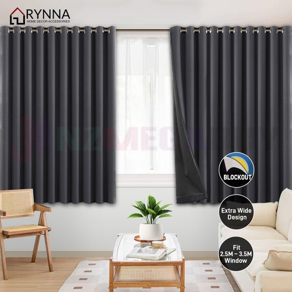 New curtains readymade blackout 160cm Drop XL Fit Window 2.5M-- 3.5M Carousel 1
