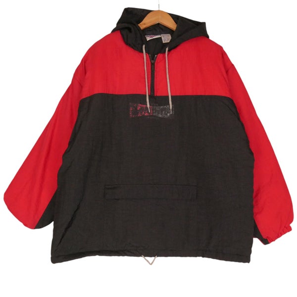 Vintage 90s Reebok Half Zip Hooded Jacket Large Carousel 2