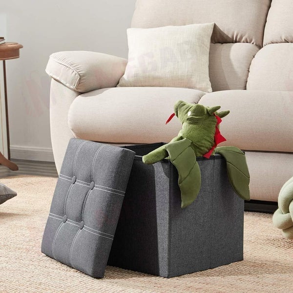 Storage Ottoman Small - Grey Carousel 9