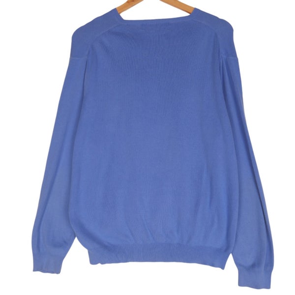 Polo Ralph Lauren Blue V Neck Pima Cotton Sweatshirt Large Carousel 4