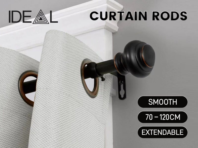 Window Curtain Rods Extendable Adjustable Carousel 1