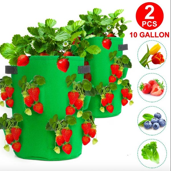 New 2PCS 10 Gallon Strawberry Grow Bag Sale Sale Carousel 1