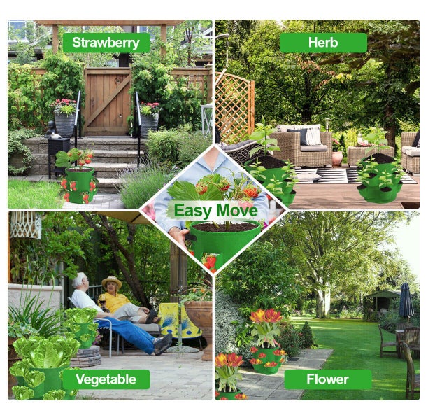 New 2PCS 10 Gallon Strawberry Grow Bag Sale Sale Carousel 9