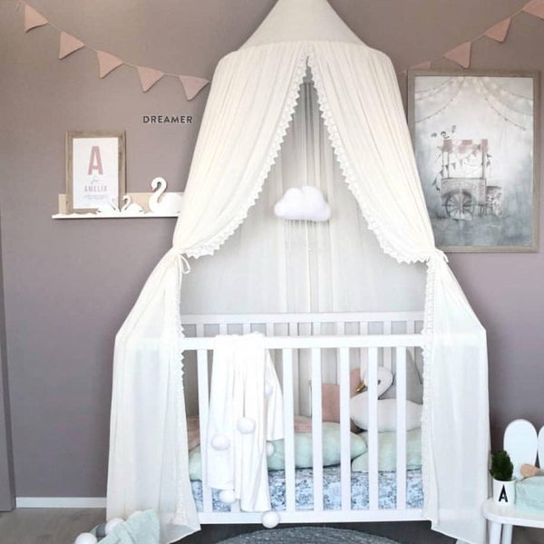 Baby Canopy Play Tent Teepee Hung Dome Bed Carousel 2