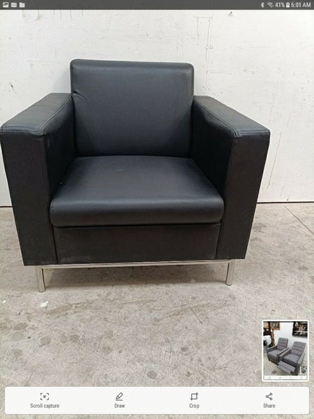 Crestline Black Lounge Reception Chair Carousel 1
