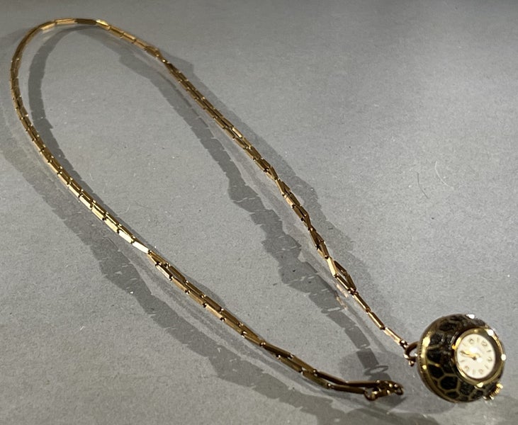 Swiss 'Consul' Mid-Century Ball Pendant Watch with Chain Carousel 2