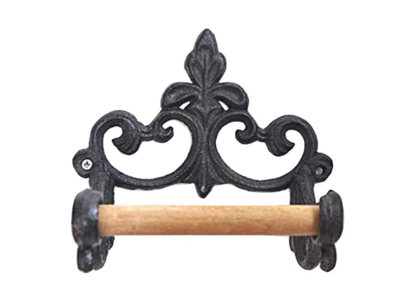 Cast Iron Toilet Paper Roll Holder Carousel 1