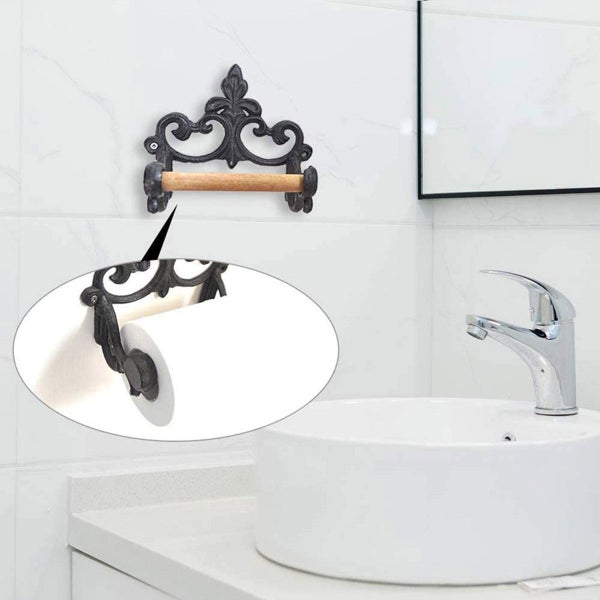 Cast Iron Toilet Paper Roll Holder Carousel 7