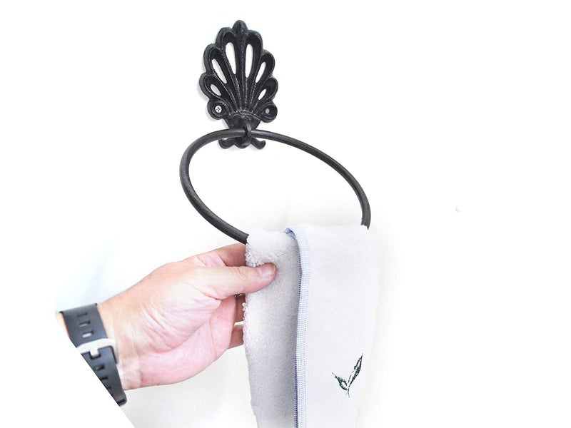 Vintage Cast Iron Towel Ring Holder, Bathroom Accessories Carousel 2