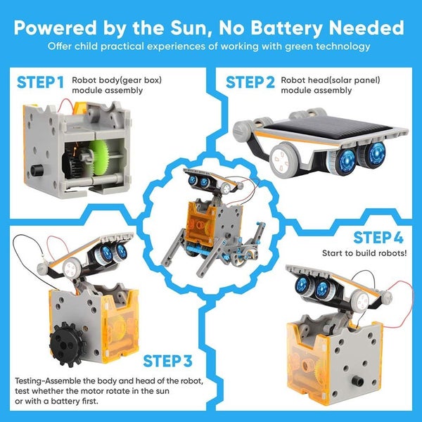 STEM 13-in-1 Solar Robot Toy Carousel 2