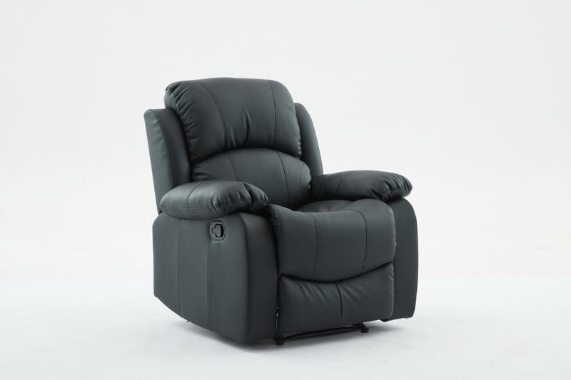 SX Deluxe PU Leather 1 Seater Black Recliner62931717437185111
