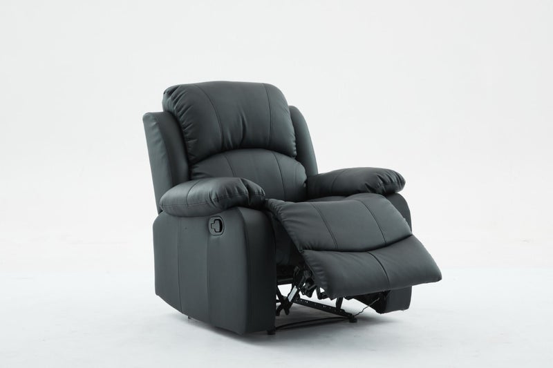 SX Deluxe PU Leather 1 Seater Black Recliner62931717437185112