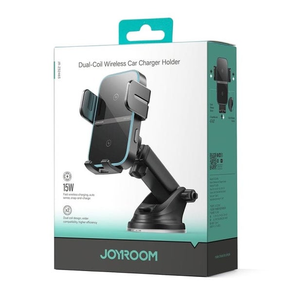 Joyroom ZR246S Dash Mount 15W Wireless Charger, Auto Alignment, Dual Coil Carousel 9