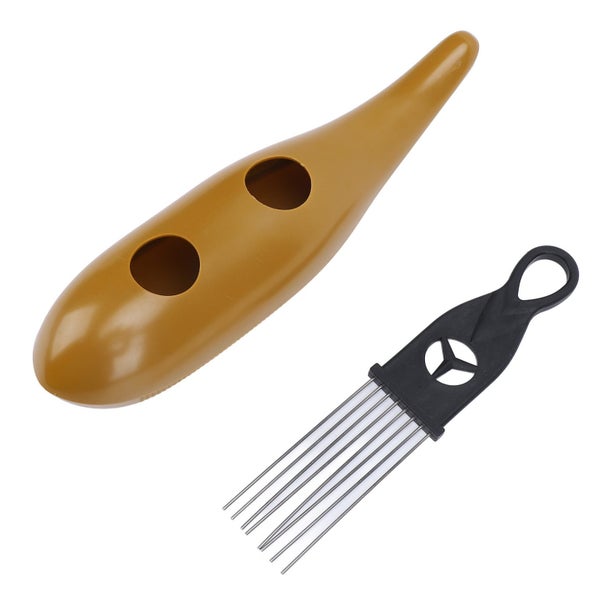 guiro instrument Guiro Instrument Stainless Steel and ABS Coffee Color Fish Carousel 5