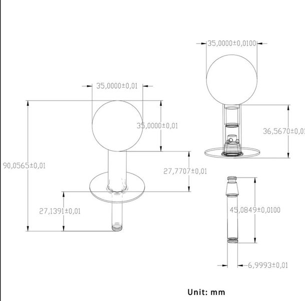 Quick Release Shaft Link 2 Detachable Shaft, Metallic Finish Carousel 12