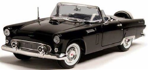 1/18 1956 Ford Thunderbird Convertible - Black Carousel 1