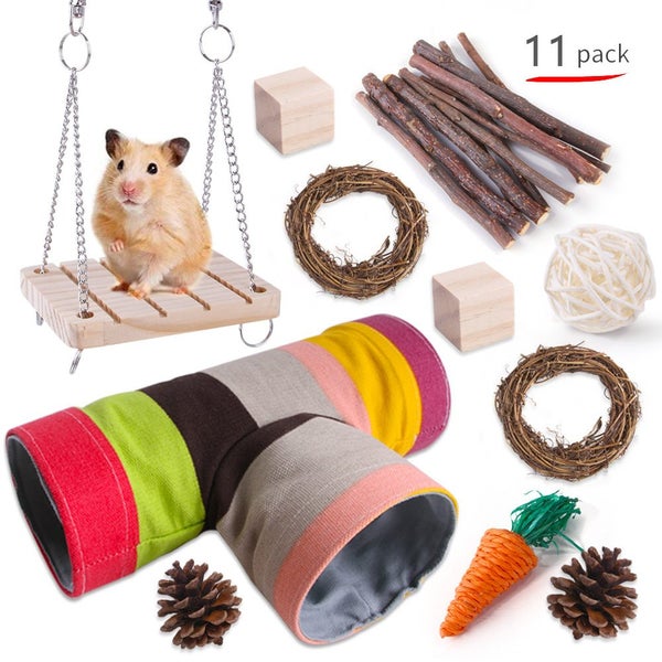 11pcs Hamster Toys Set Guinea Pig Carousel 1