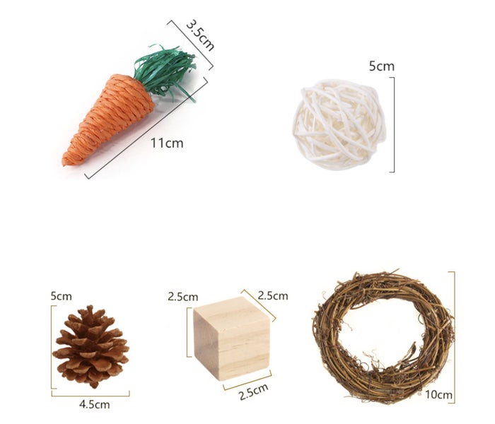 11pcs Hamster Toys Set Guinea Pig Carousel 2