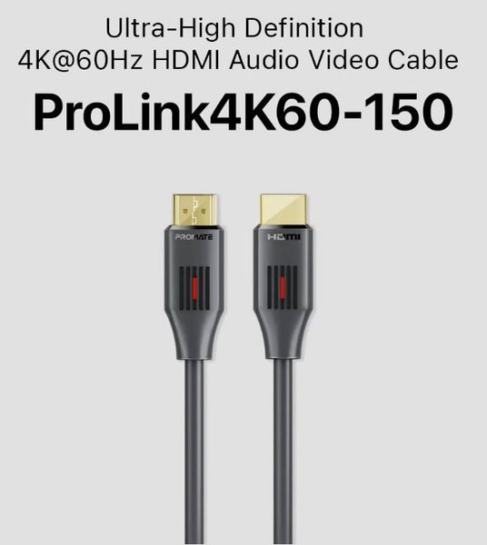 PROMATE 1.5m HDMI to HDMI Cable. Supports Max Res up to 4K@60Hz Carousel 1