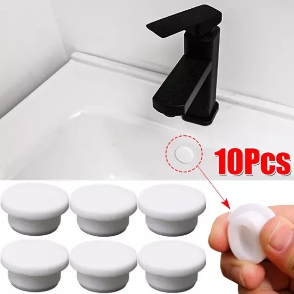 10/1Pcs Silicone Sink Overflow Cover Rubber Wash Basin Trim Round Plug Bathroom Carousel 2