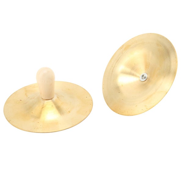 kid cymbals hand cymbal 2 Pcs Kid Cymbals Copper Wood Handle Belly Dancing Hand Carousel 1