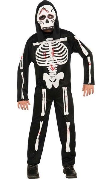 SKELETON CHILD FANCY DRESS HALLOWEEN COSTUME Carousel 1