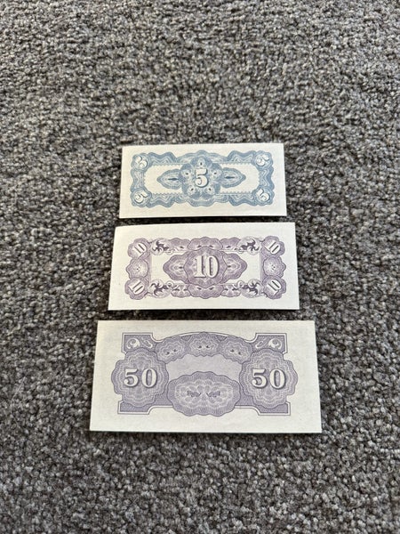 WWII Era 1942 - Japanese Government Occupation 5,10,50 Centavos Carousel 2