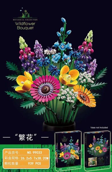 939pcs BuildMoc Icons Wildflower Bouquet Set lego compatible| Ages 8+ Carousel 2