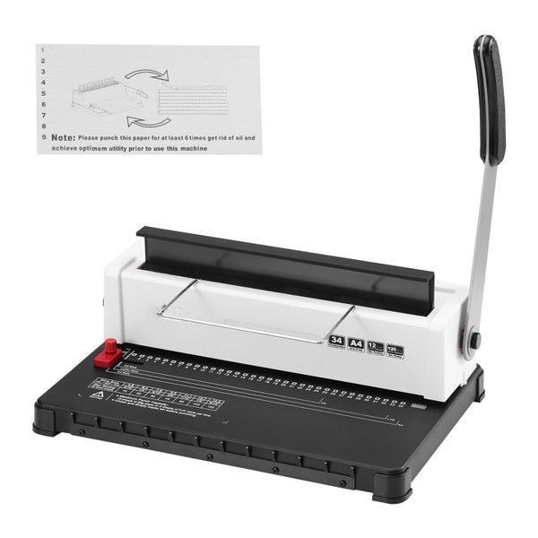 New Coil Spiral Binding Machine Manual Book Maker 100 pcs Binding Spines Carousel 1