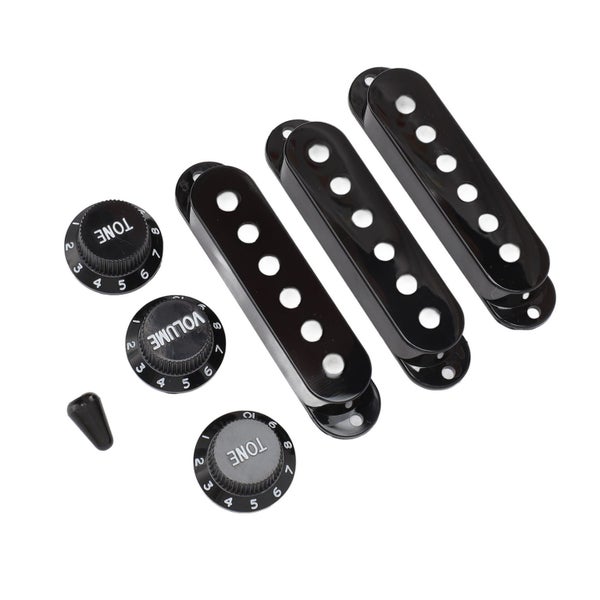 guitar pickup cover knob Guitar Pickup Cover Knob Set 6 Hole Single Coil 2 Tone Carousel 1