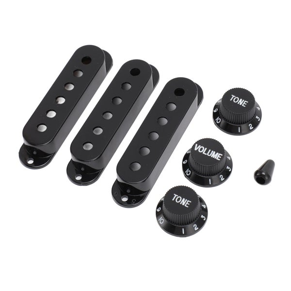 guitar pickup cover knob Guitar Pickup Cover Knob Set 6 Hole Single Coil 2 Tone Carousel 5