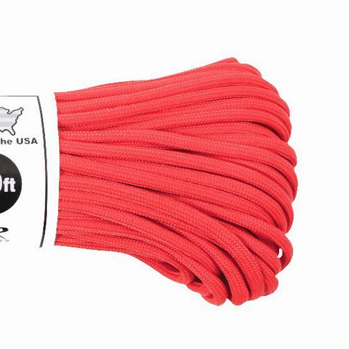 Rothco USA Paracord 550 Type 3 Red 30m/100ft Nylon Carousel 1