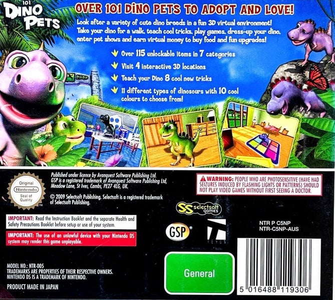 101 Dino Pets (Nintendo DS) *MINT COMPLETE* Carousel 2
