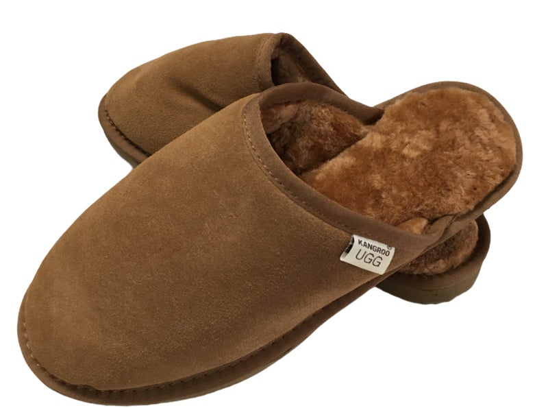 100% Australian Merino Sheepskin Scuffs Moccasins Slippers Winter Slip On UGG... Carousel 2