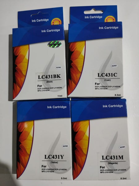LC431 Comp. ink set of 4 colours for Brother DCPJ1050DW MFCJ1010DW DCP-J1140DW Carousel 1