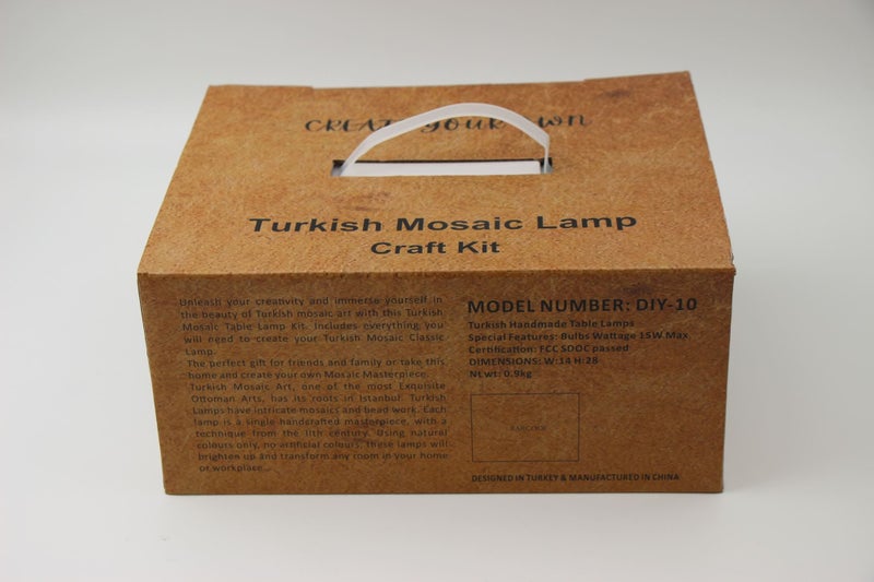 Turkish Mosaic DIY Table Lamp Kit Blue Carousel 2