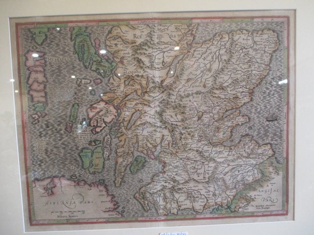SCOTTISH 17 CENTURY MILITARY MAP. GOOD FRAME Carousel 2