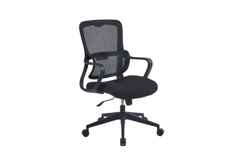 WELLS Mid Back Office Chair (Black) Carousel 1