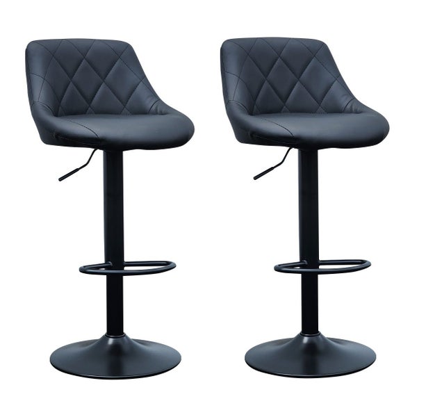 Jupiter Bordeaux Barstool - 2PK - Black / Black Carousel 1