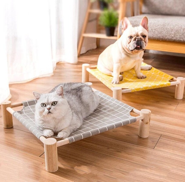 Dog Cat Sleep Bed Raised Pet Lounge Removable Hammock Carousel 1