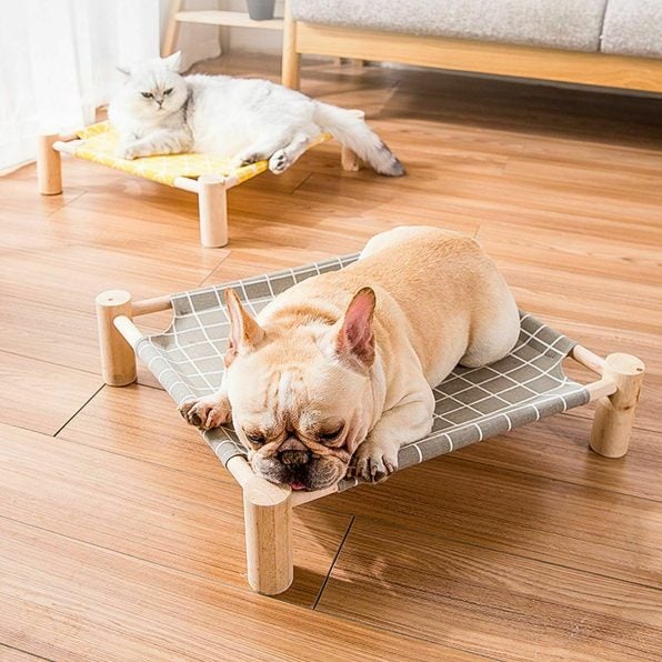Dog Cat Sleep Bed Raised Pet Lounge Removable Hammock Carousel 2