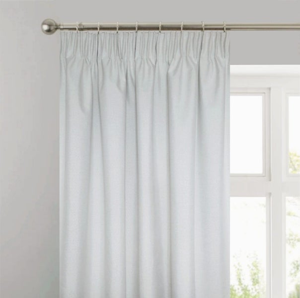 Pencil/Pinch Pleat Curtains *A PAIR* 2.2-3.1m (gathered width) x 2.21m drop Carousel 2
