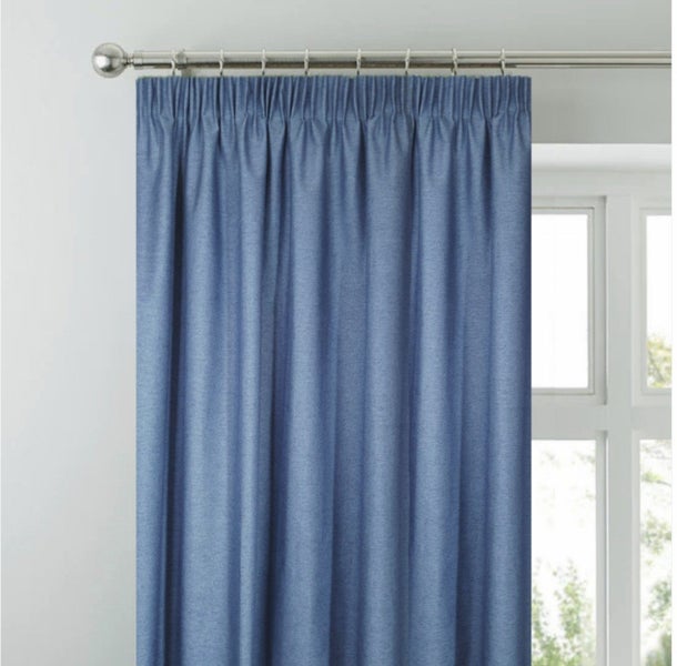 Readymade Pencil/Pinch Pleat Curtains *A PAIR* 1.6-2.3m (gathered width) x 2.05m Carousel 1