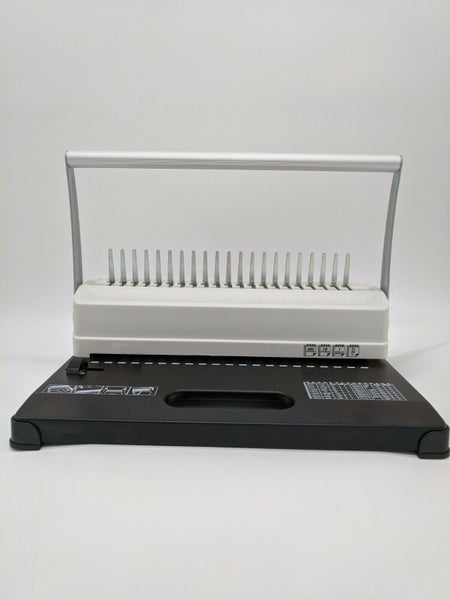 New Manual Home Office Plastic Comb Binder / Binding Machine 21 holes JL12-White Carousel 2
