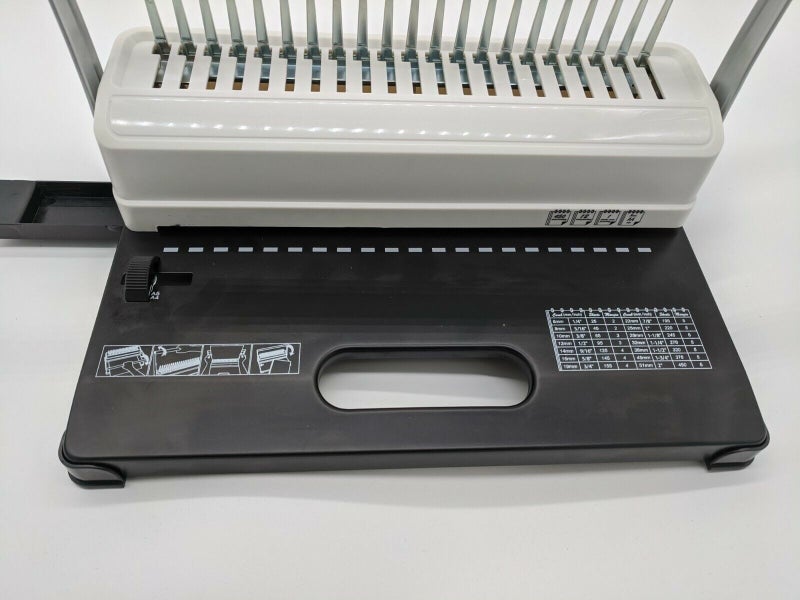 New Manual Home Office Plastic Comb Binder / Binding Machine 21 holes JL12-White Carousel 4